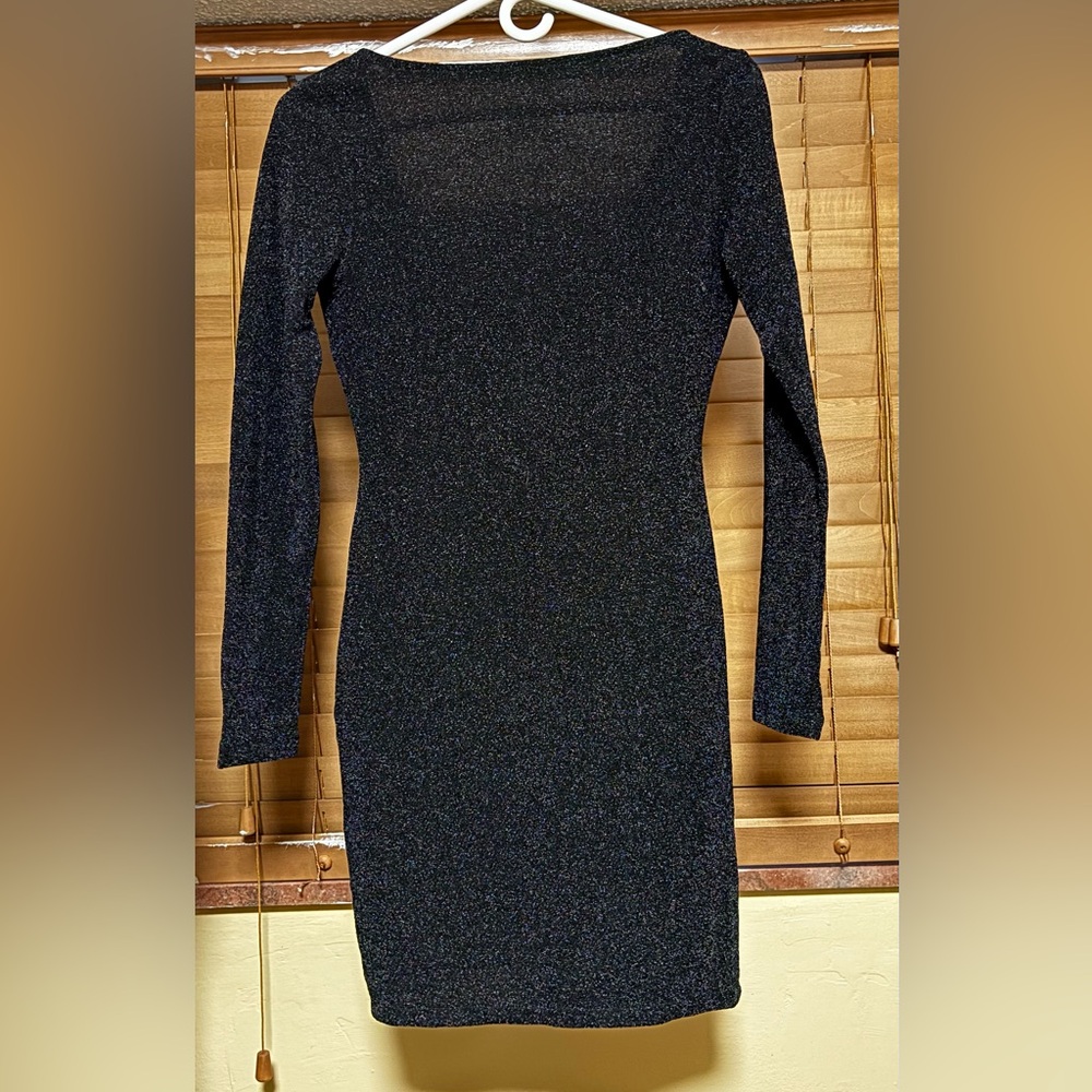 H&M Black Sparkle New Years Long Sleeve Dress